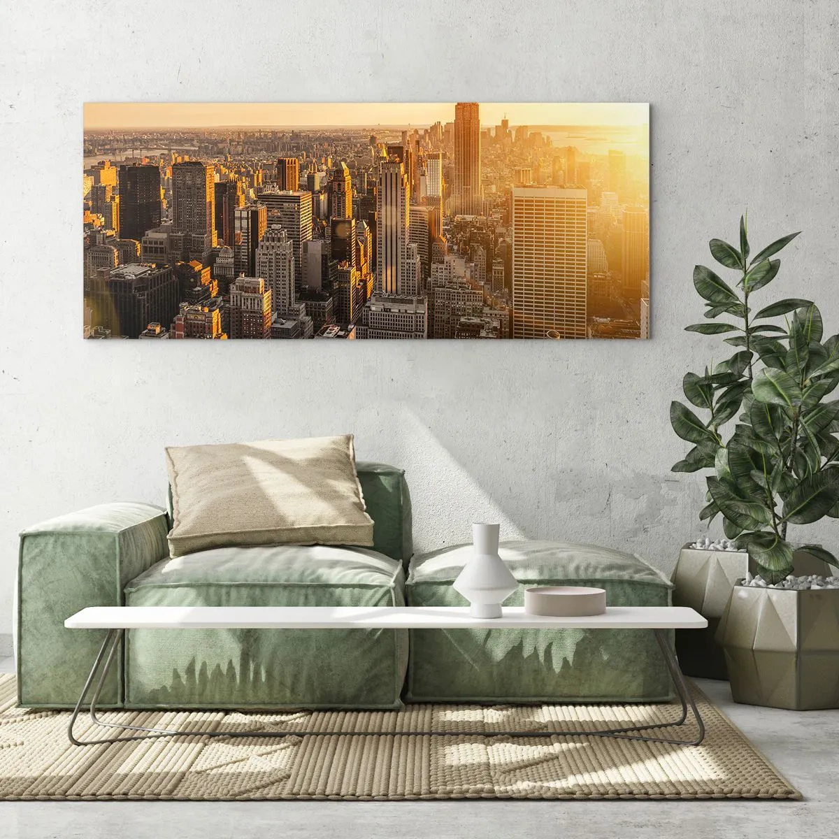 Quadro em vidro - Crescer ao sol - 100x40 cm