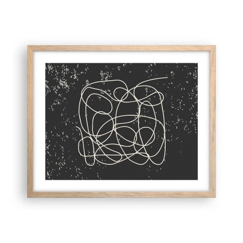 Pôster com moldura de carvalho claro - Pensamentos errantes - 50x40 cm