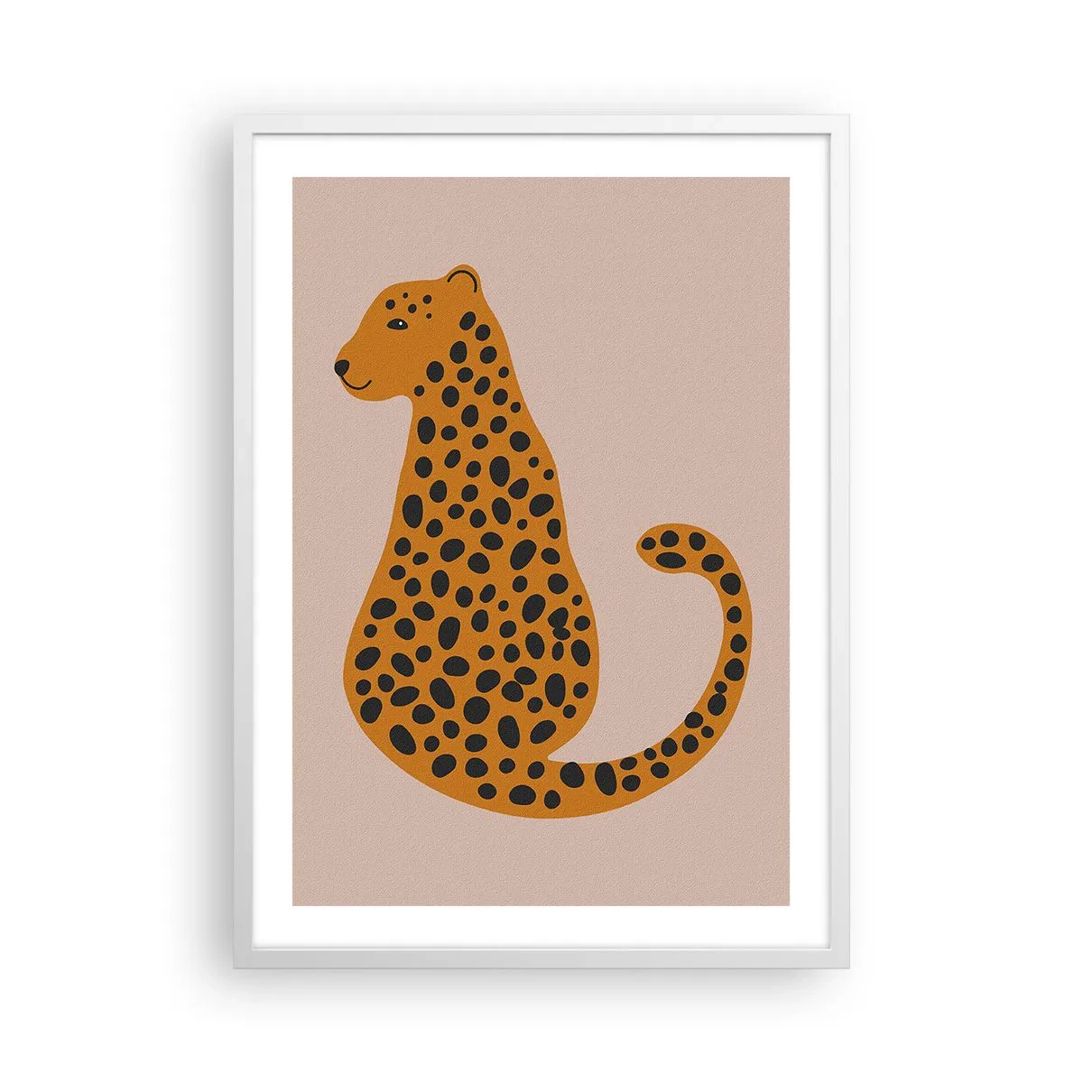 Pôster em moldura branca - A estampa de leopardo está na moda - 50x70 cm
