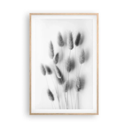 Pôster com moldura de carvalho claro - Grama fofa - 61x91 cm