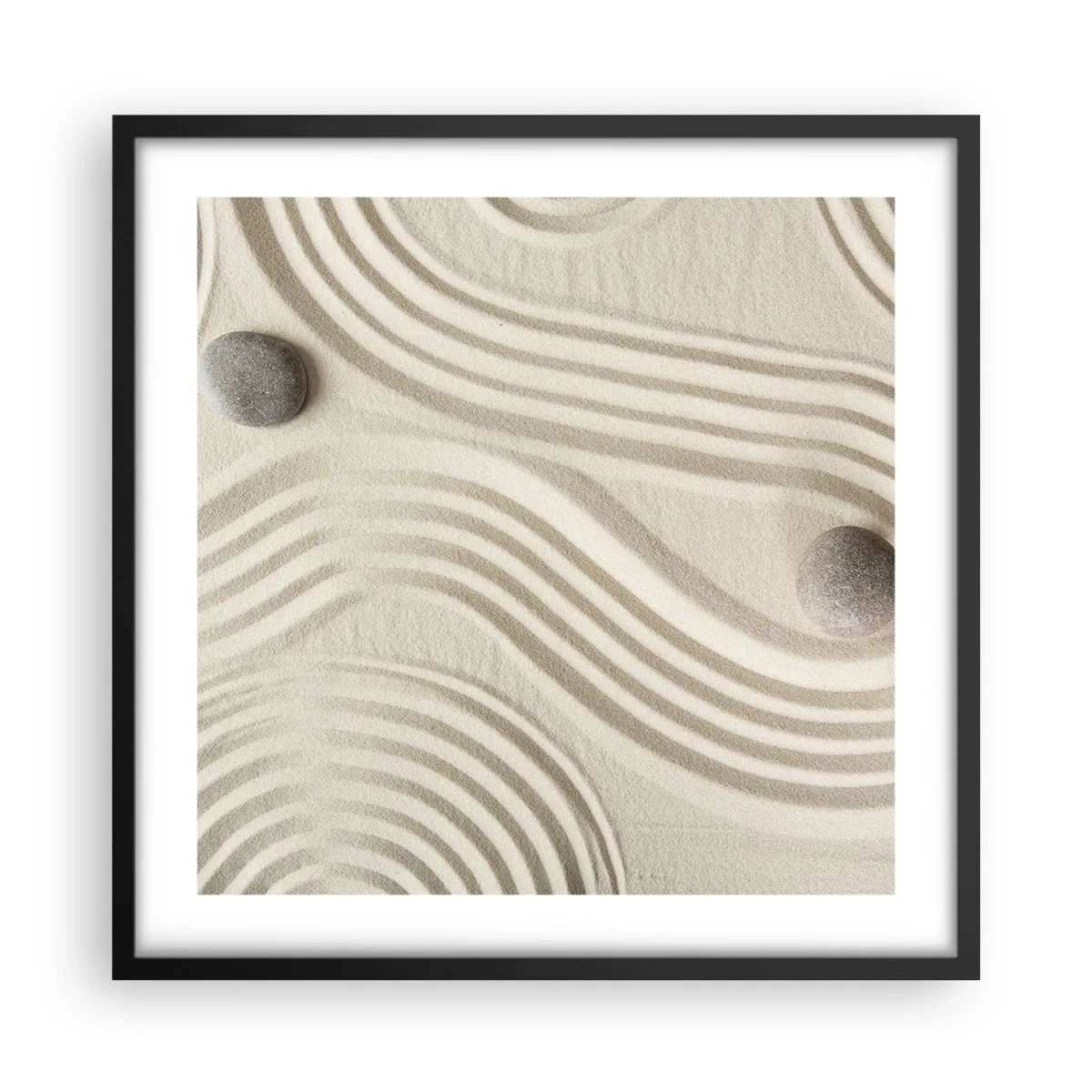 Pôster com moldura preta - Um toque de calor - 50x50 cm