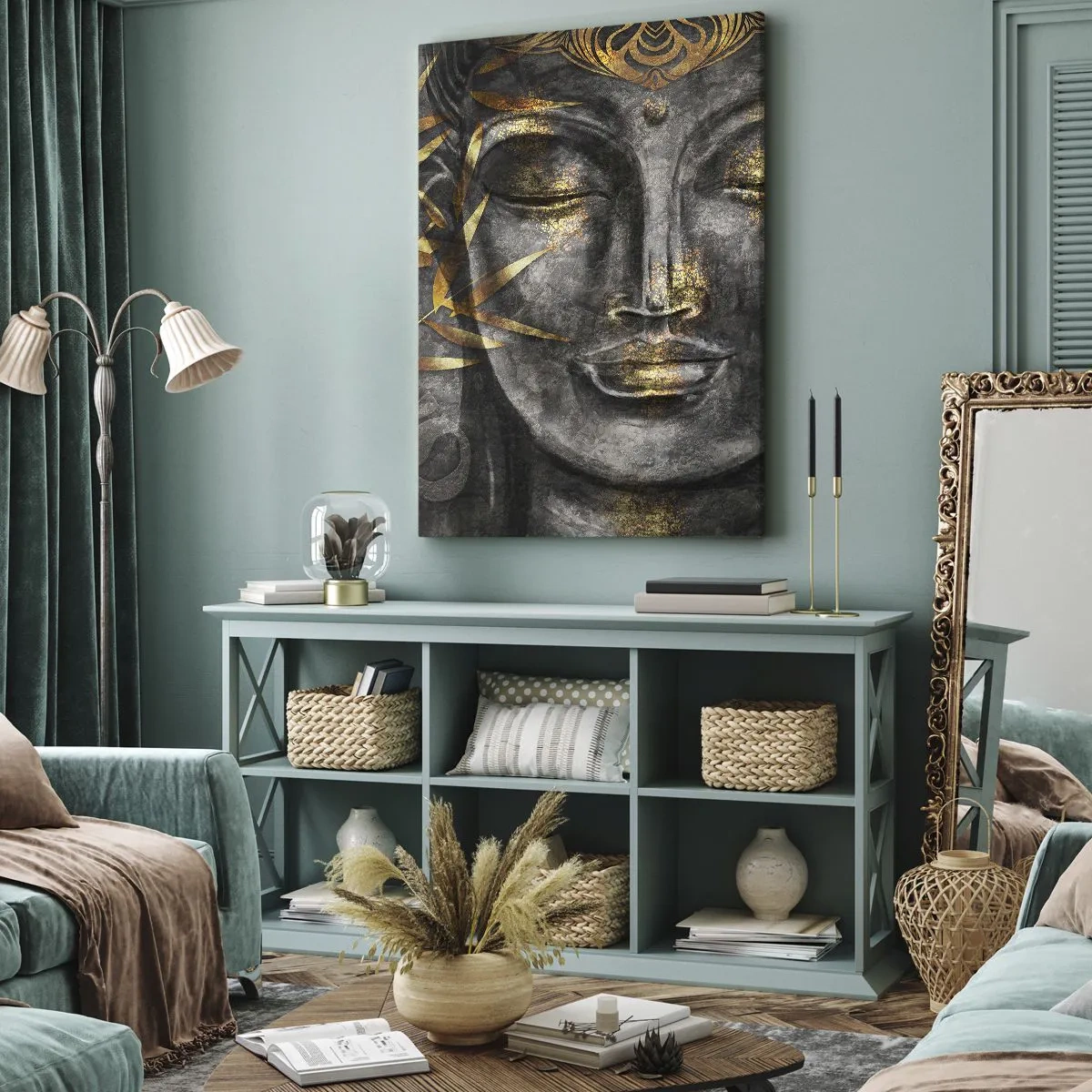 Quadro em tela - Sinta a paz - 45x80 cm