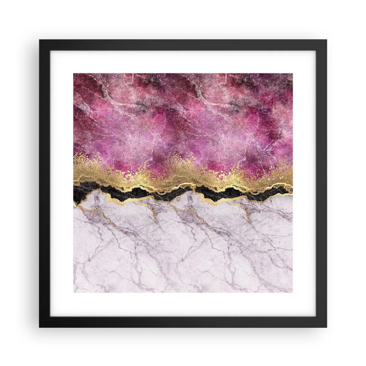 Pôster com moldura preta - Na fronteira - 40x40 cm