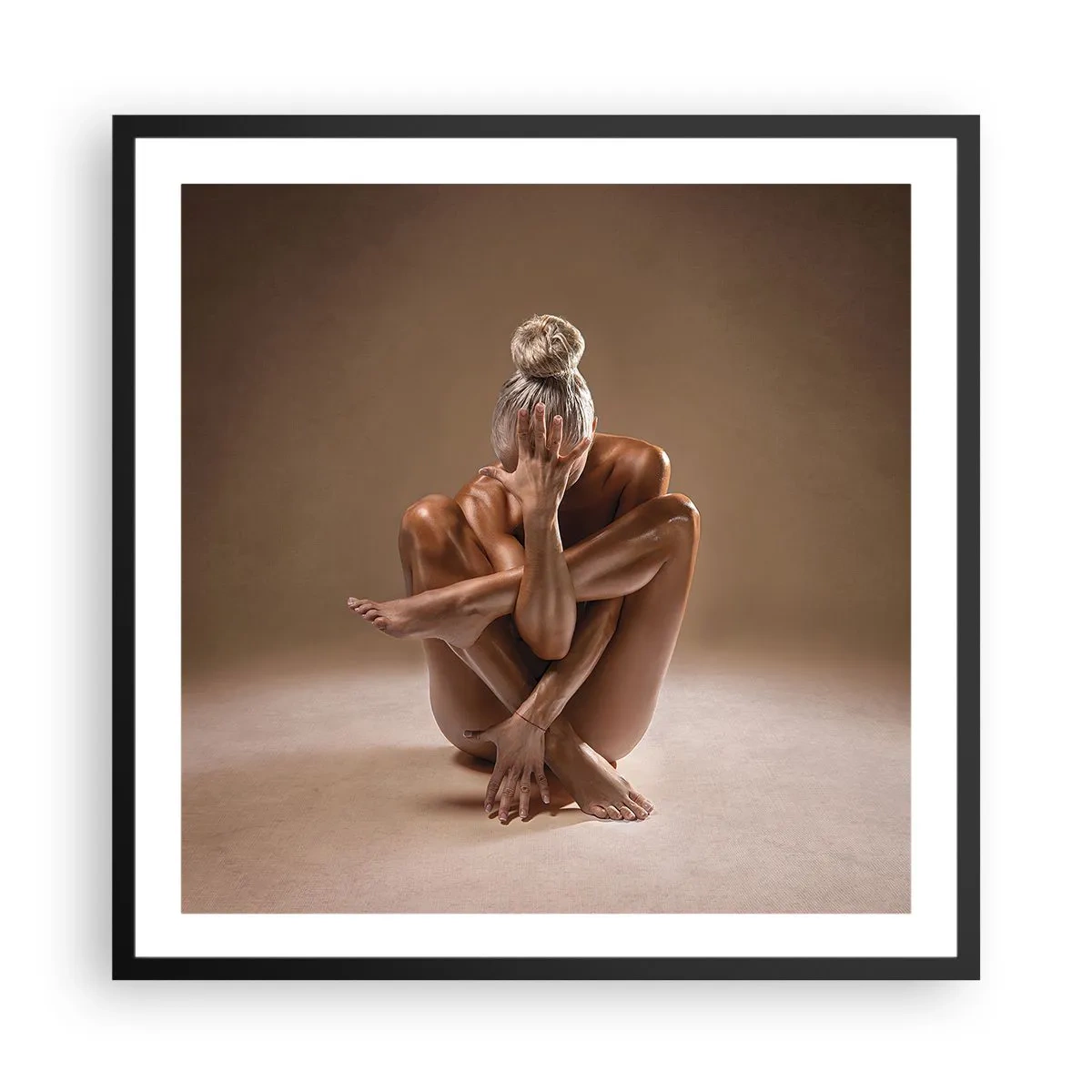 Pôster com moldura preta - Unidade de corpo e alma - 60x60 cm