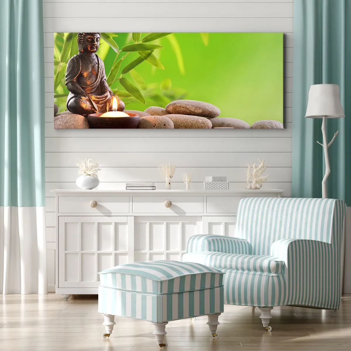 Quadro em tela - A vida é linda - 120x50 cm