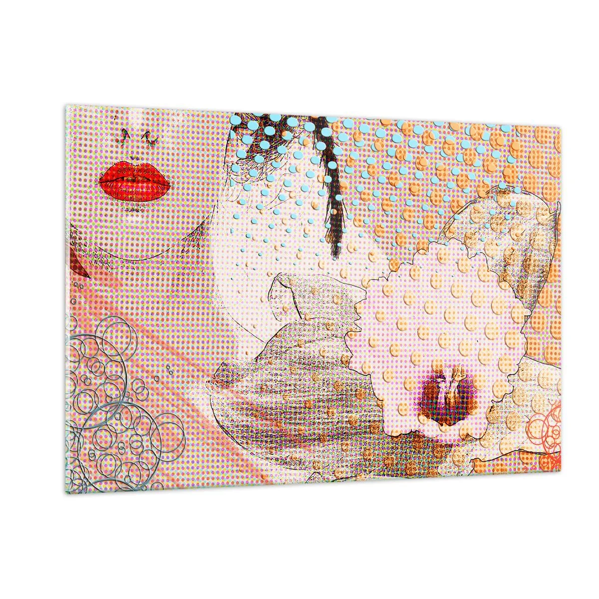 Quadro em vidro - Heroína de cartoon - 120x80 cm