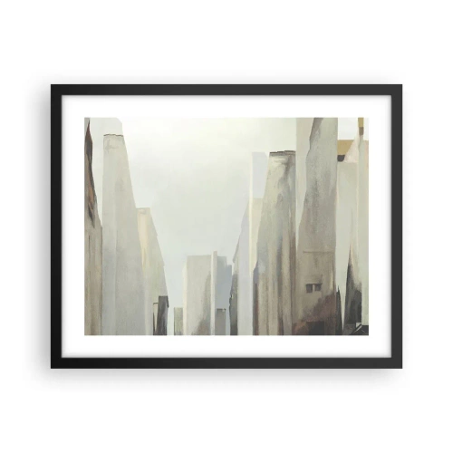 Pôster com moldura preta - Sonho com a cidade - 50x40 cm