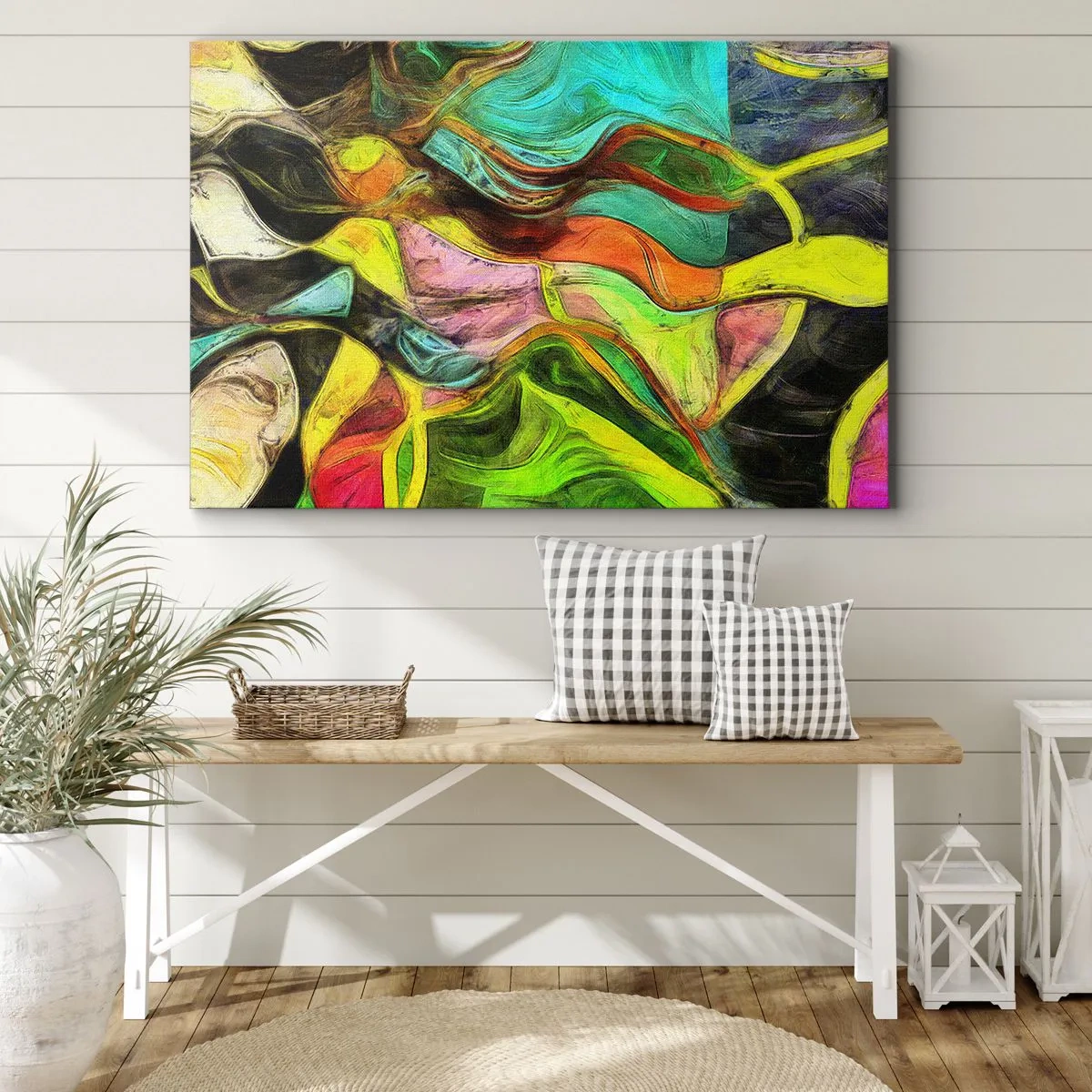 Quadro em tela - O movimento é vida - 120x80 cm