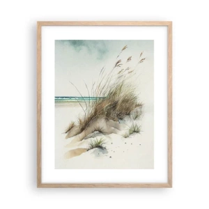 Pôster com moldura de carvalho claro - Coberto de areia - 40x50 cm