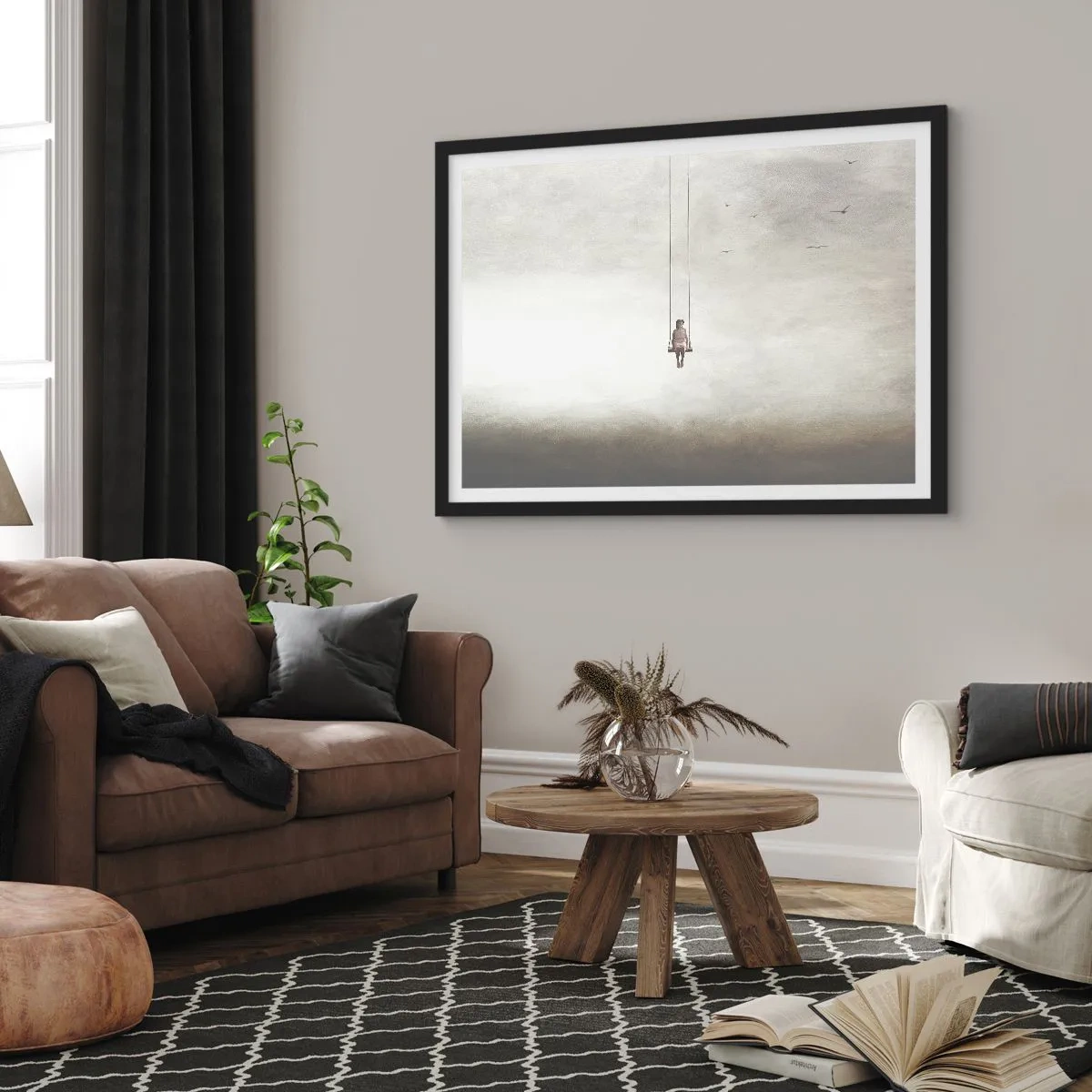 Pôster com moldura preta - A criança em nós - 50x40 cm