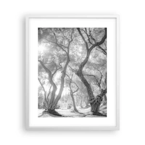 Pôster em moldura branca - No olival - 40x50 cm