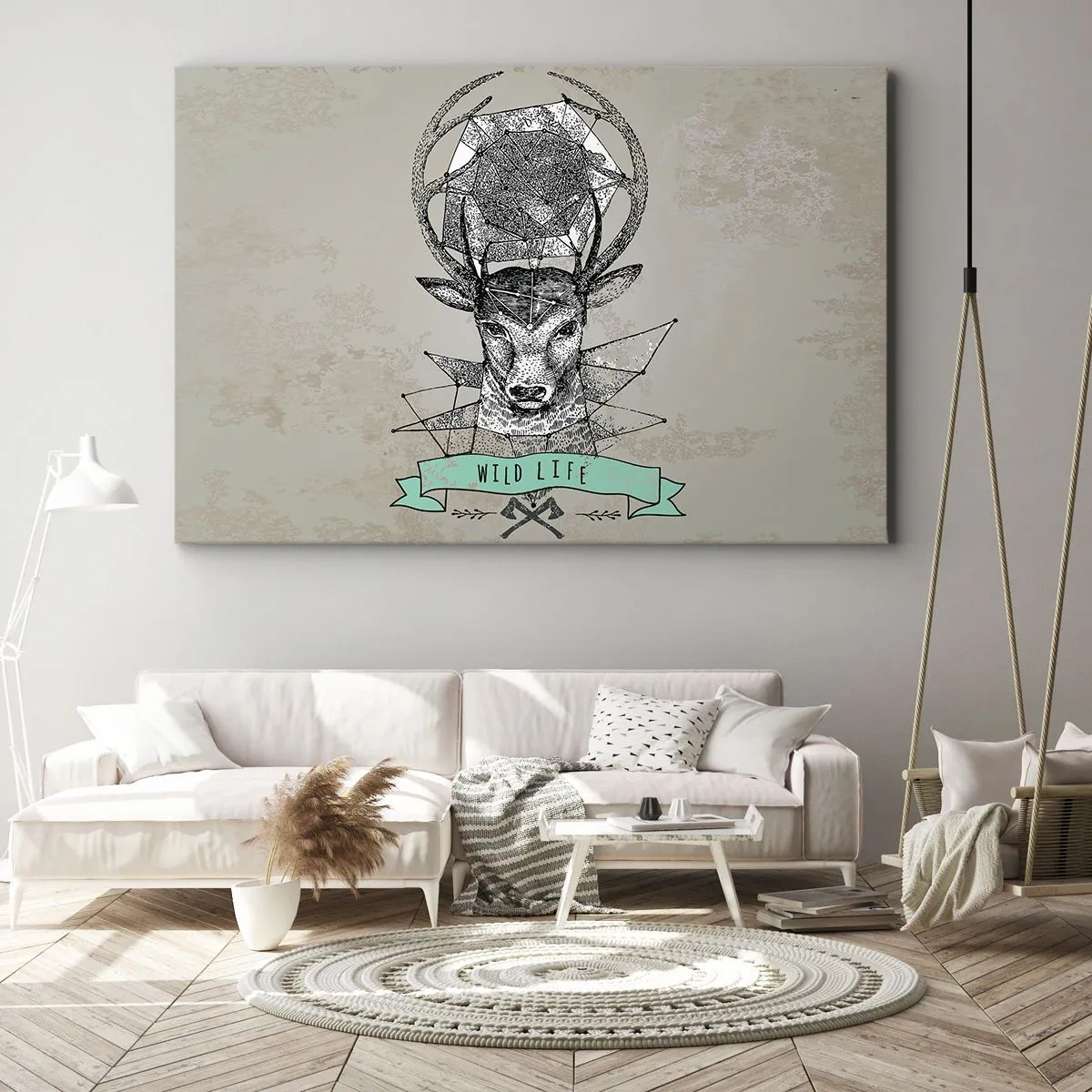 Quadro em tela - A Visão de Santo Hubertus - 100x70 cm