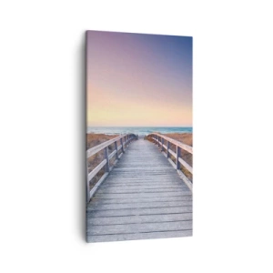 Quadro em tela - Aurora da noite do Báltico - 45x80 cm