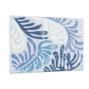 Quadro em vidro - Samambaias azuis - 120x80 cm