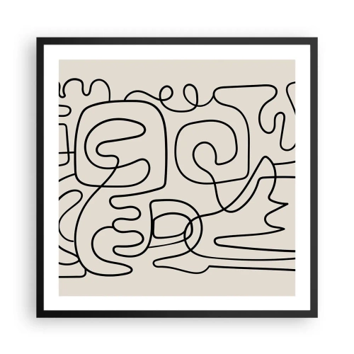 Pôster com moldura preta - Na trilha - 60x60 cm