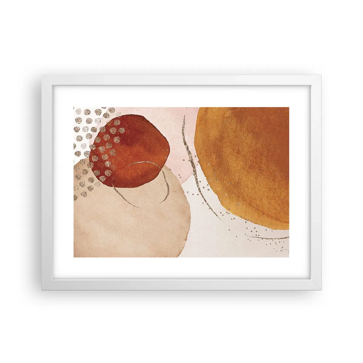 Pôster em moldura branca - Redondeza e movimento - 40x30 cm