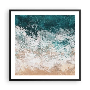 Pôster com moldura preta - Histórias do mar - 60x60 cm