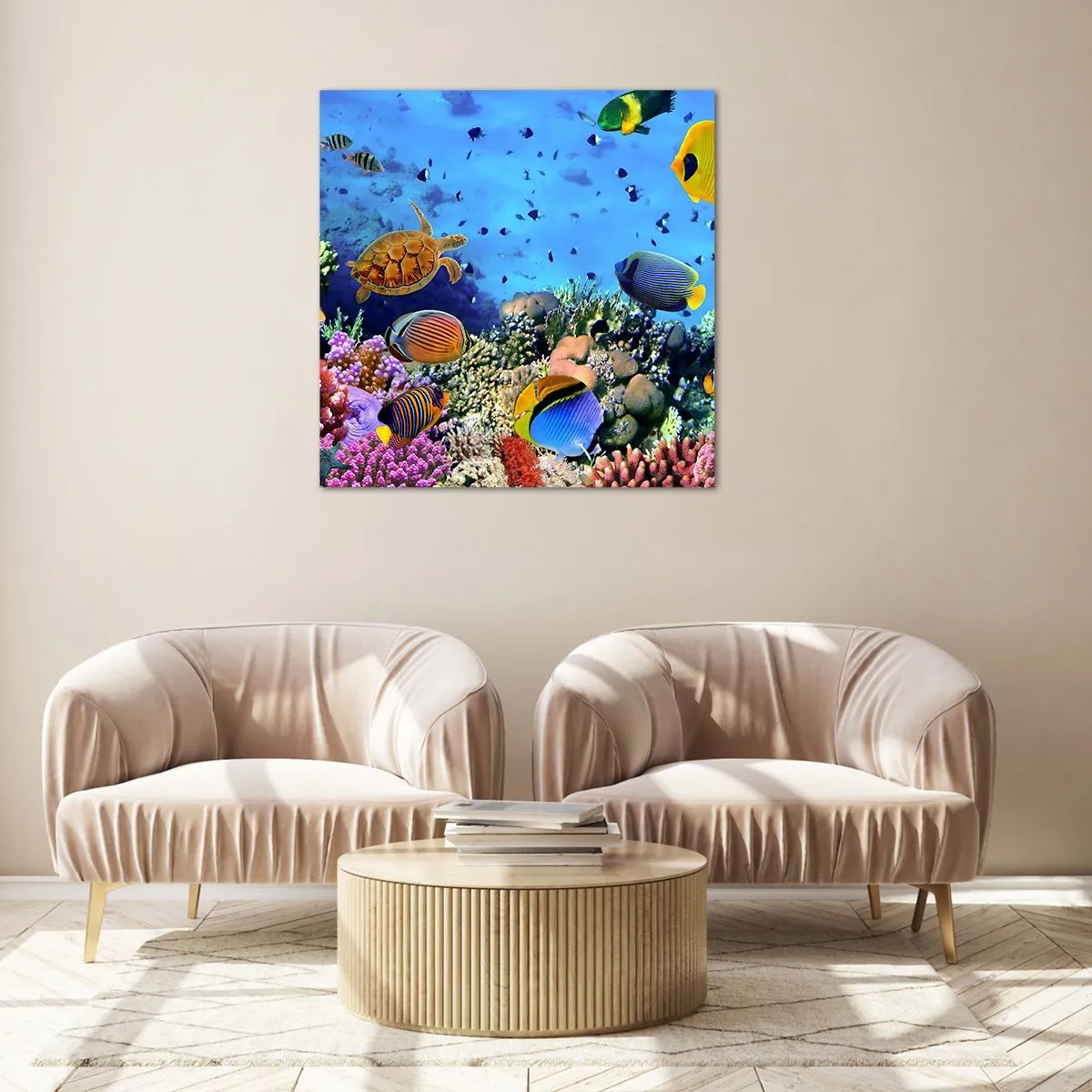 Quadro em vidro - E o que sabemos sobre a vida... - 70x70 cm