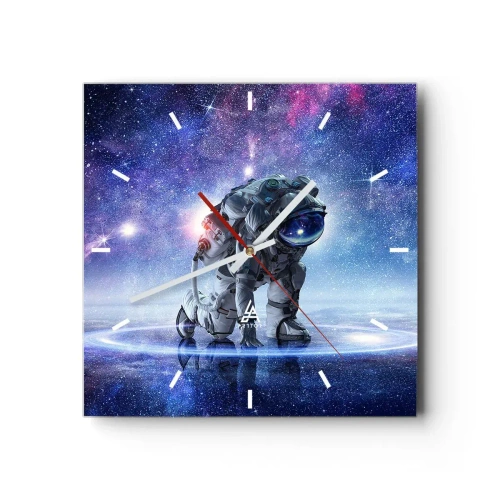 Relógio de parede - Relógio em vidro - Céu estrelado acima de mim - 30x30 cm