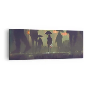 Quadro em tela - Da perspectiva de uma gota de chuva - 140x50 cm
