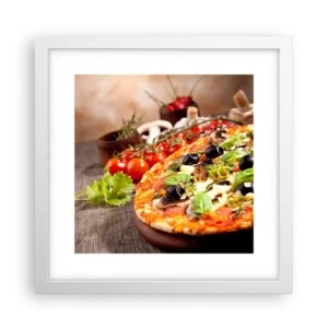 Pôster em moldura branca - Ingredientes telúricos - 30x30 cm