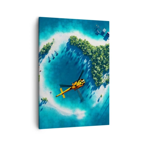 Quadro em tela - Compre uma ilha para si - 50x70 cm