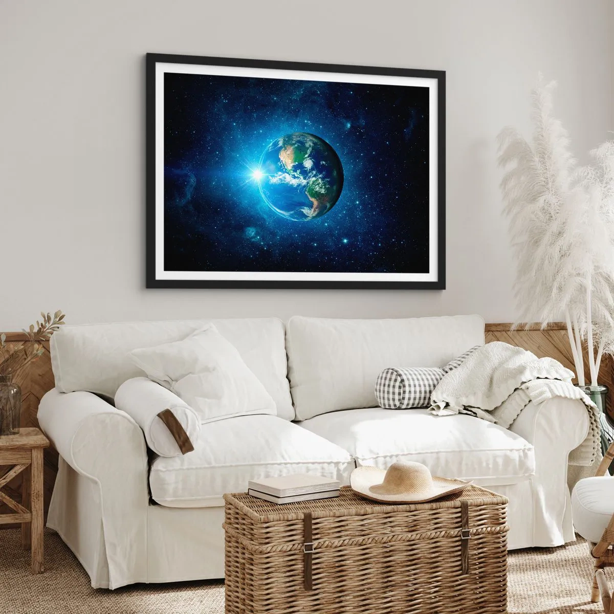 Pôster com moldura preta - Estamos no céu - 91x61 cm