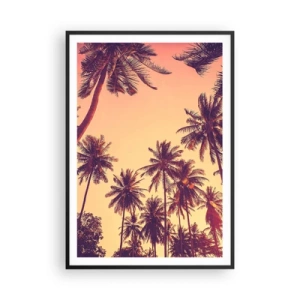 Pôster com moldura preta - Variação tropical - 70x100 cm