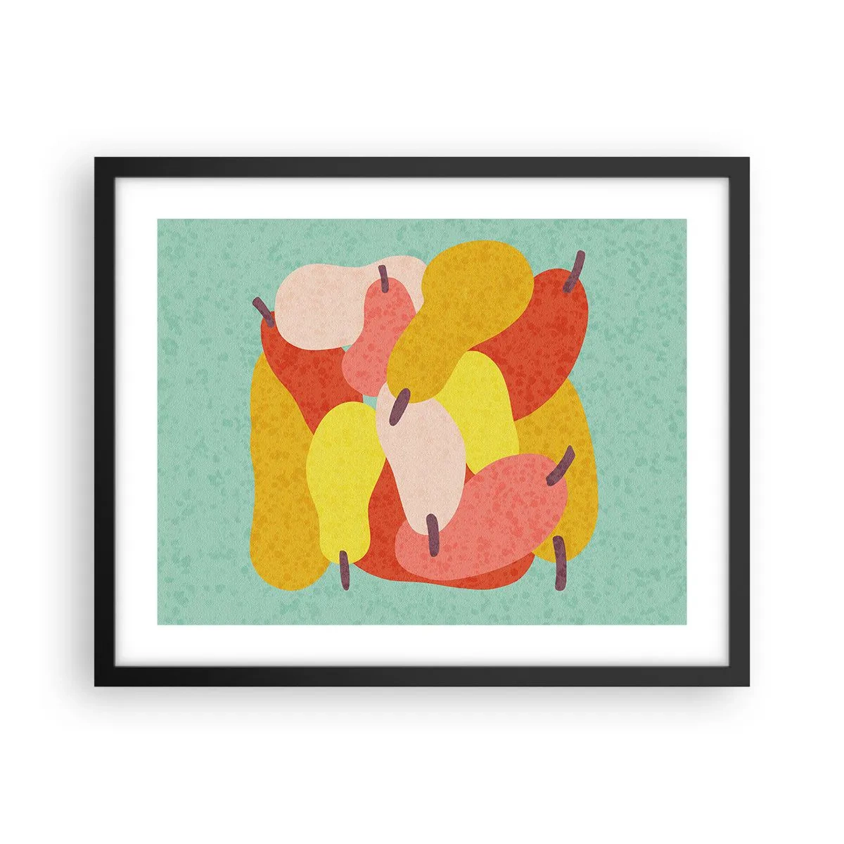 Pôster com moldura preta - Experimente o sol de verão - 50x40 cm