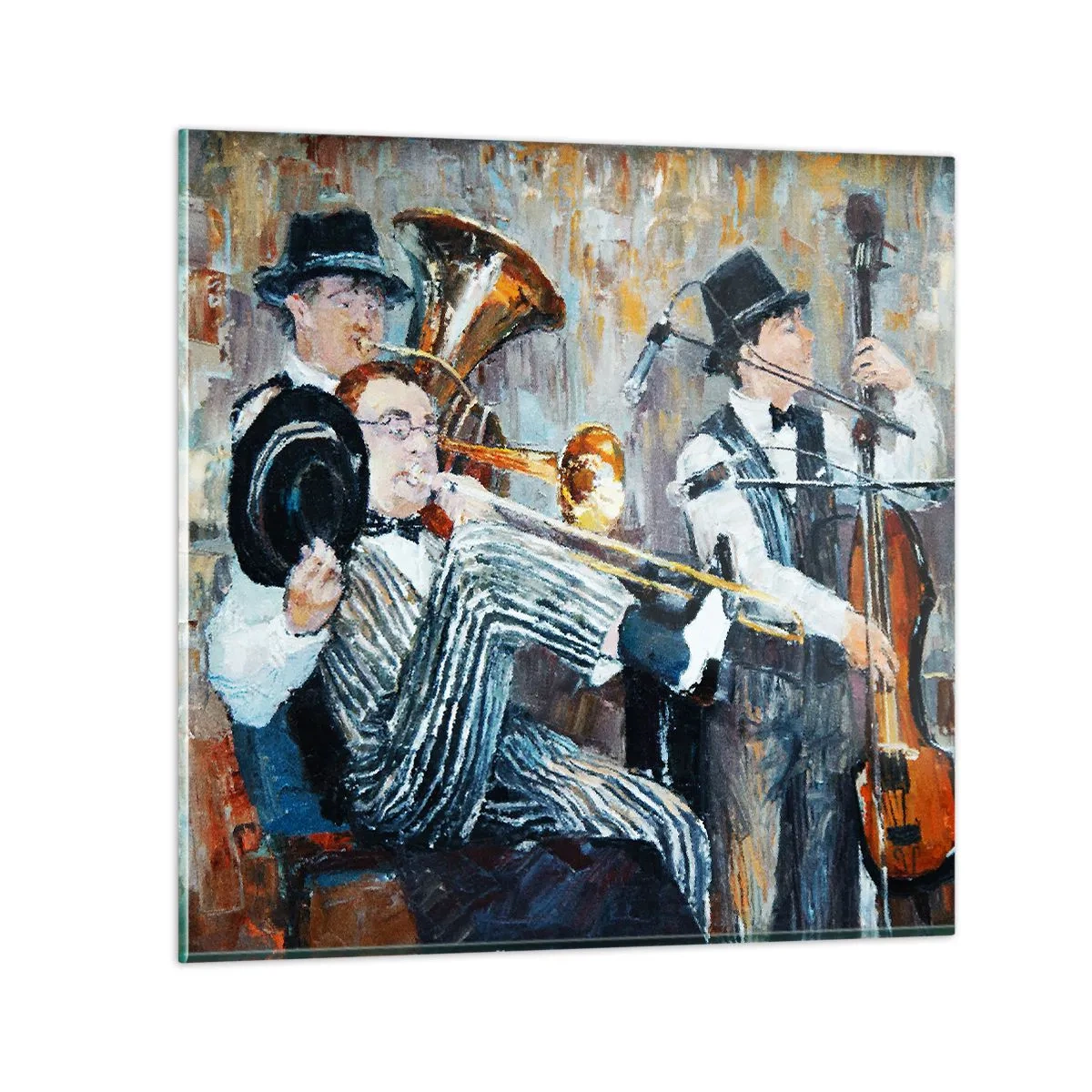 Quadro em vidro - Todo aquele jazz - 60x60 cm