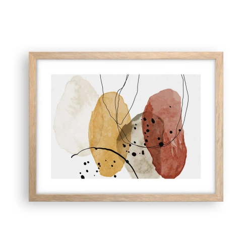 Pôster com moldura de carvalho claro - Como o ar leve e transparente - 40x30 cm