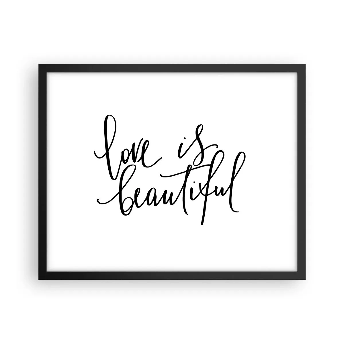 Pôster com moldura preta - Leia e repita - 50x40 cm