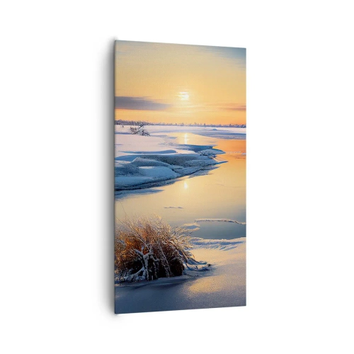 Quadro em tela - Pôr do sol de inverno - 65x120 cm