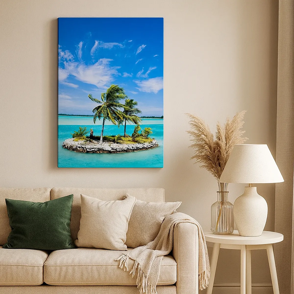 Quadro em tela - Paraíso na terra - 50x70 cm
