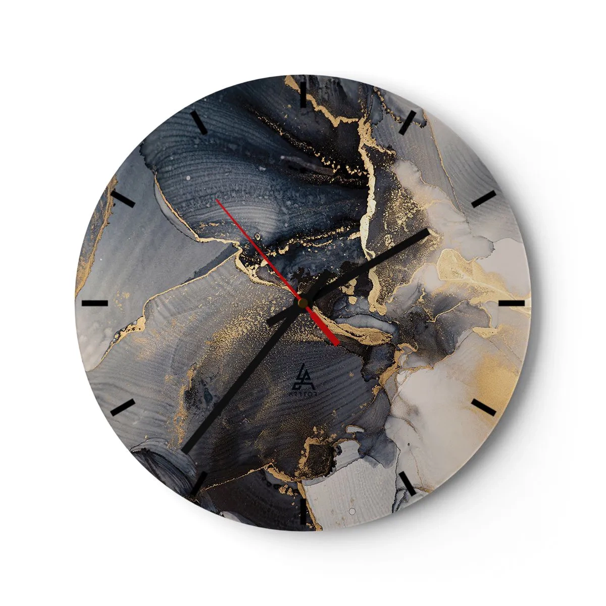 Relógio de parede - Relógio em vidro - A vida da pedra - 40x40 cm