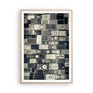 Pôster com moldura de carvalho claro - Está tudo bem - 70x100 cm