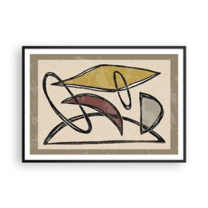 Pôster com moldura preta - Verticais e horizontais - 100x70 cm