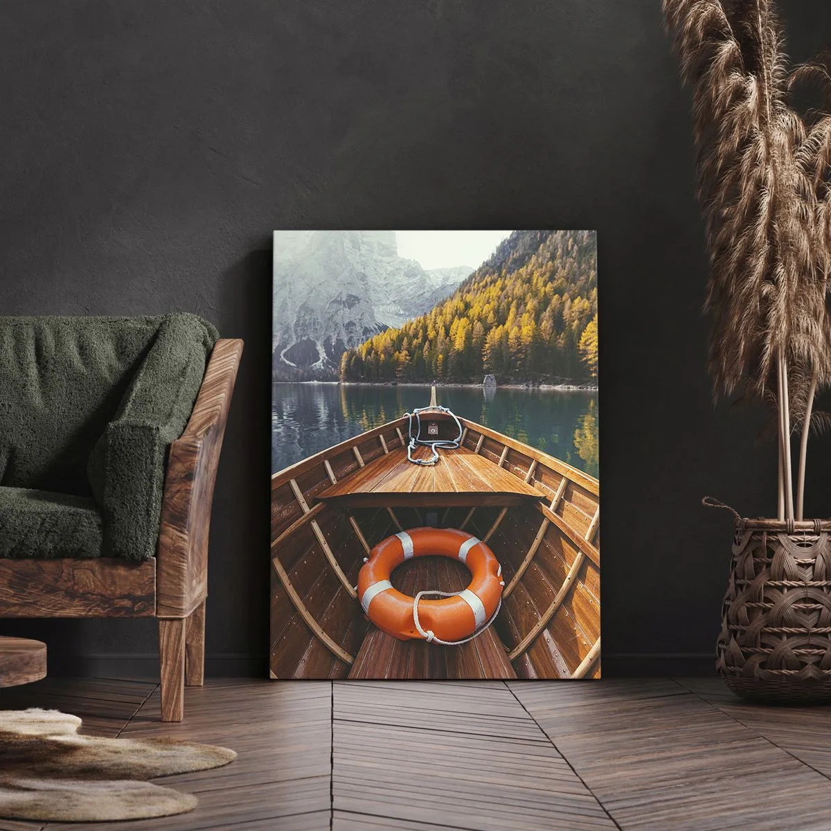 Quadro em tela - Excursão na montanha - 45x80 cm