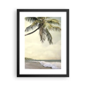 Pôster com moldura preta - Sonho tropical - 30x40 cm