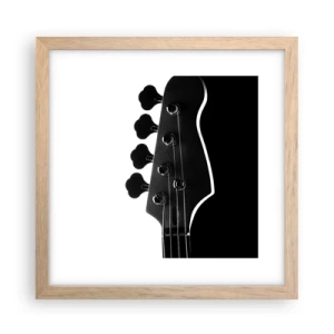 Pôster com moldura de carvalho claro - Silêncio rochoso - 30x30 cm