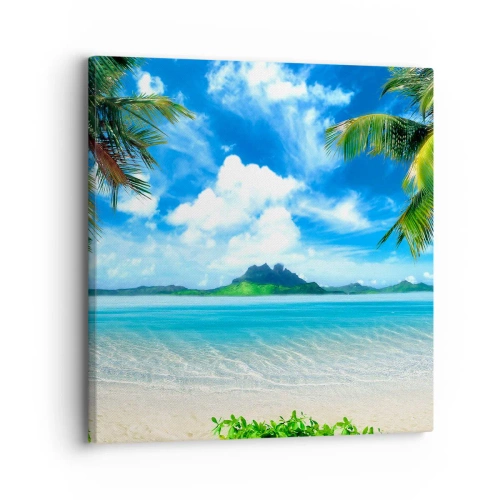 Quadro em tela - O azul dos trópicos - 30x30 cm