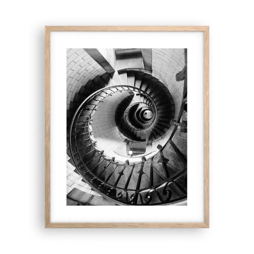 Pôster com moldura de carvalho claro - Cada vez mais alto - 40x50 cm