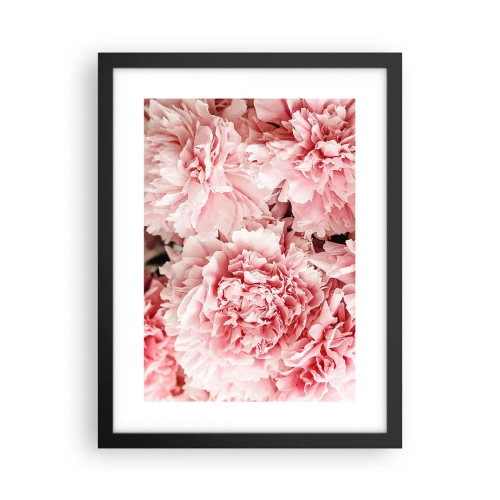 Pôster com moldura preta - Sonho rosa - 30x40 cm
