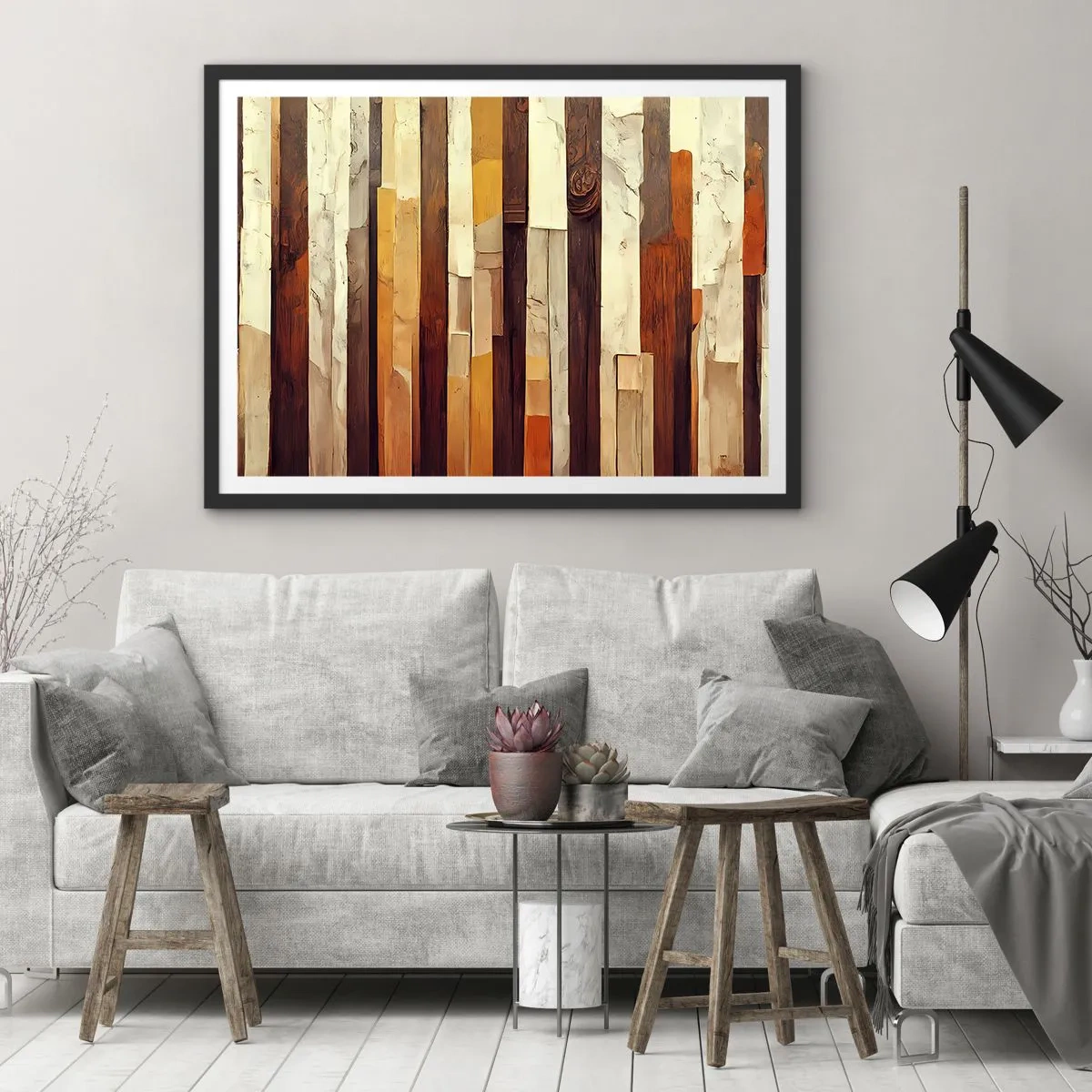 Pôster com moldura preta - Hino das árvores da floresta - 70x50 cm