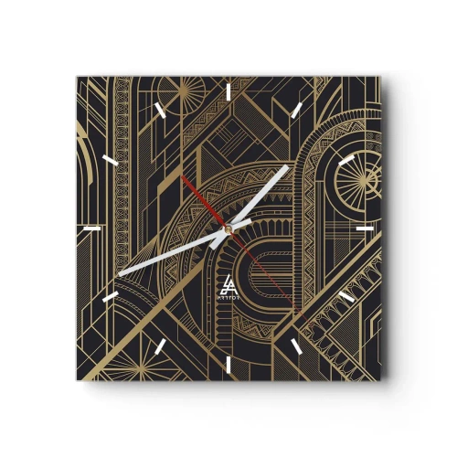 Relógio de parede - Relógio em vidro - Conceitos, ideias, planos - 30x30 cm