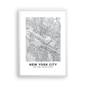 Pôster em moldura branca - Anatomia de uma metrópole - 50x70 cm