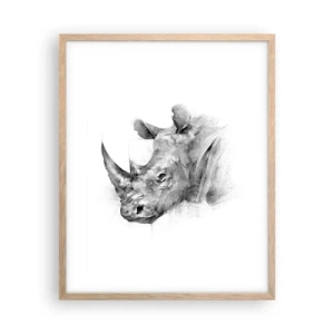 Pôster com moldura de carvalho claro - Retrato africano - 40x50 cm