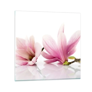 Quadro em vidro - Suave como um sopro de primavera - 30x30 cm