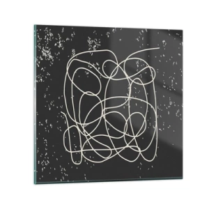 Quadro em vidro - Pensamentos errantes - 30x30 cm