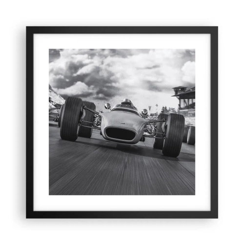 Pôster com moldura preta - O ronco do motor - 40x40 cm